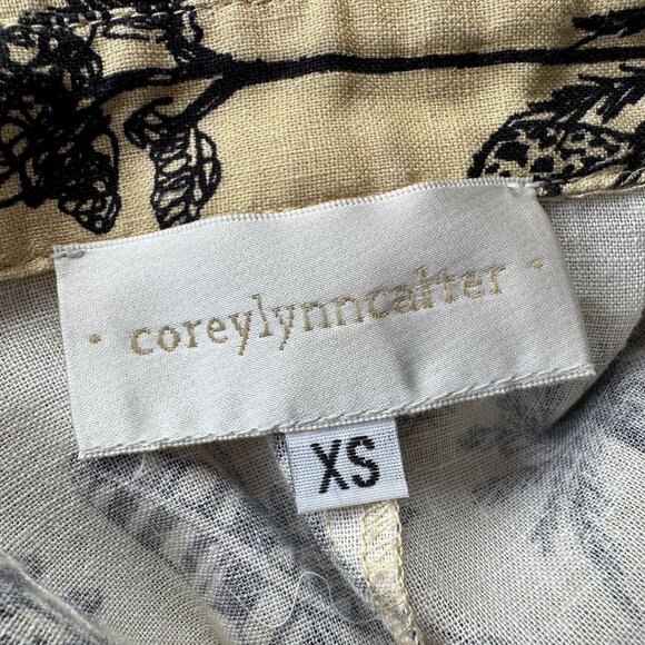 Corey Lynn Calter Womens XS Romper Penelope Toile Linen Blend Anthropologie - Picture 7 of 8